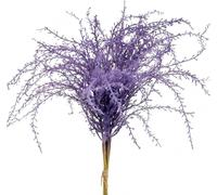 Plantes artificielles Violet Herbe séchée Déco Floquée 62cm 3pcs