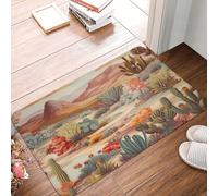 Plantes Cactus du Désert Welcome Paillassons Anti-Salissures Tapis De Bain Durable Paillasson Intérieur pour Cuisine Couloir Salon 40X60Cm