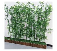 Plantes de bambou artificielles en soie avec base en bois pour intérieur/extérieur, décoration d'intérieur et aménagement paysager. Verdure réaliste pour des espaces élégants