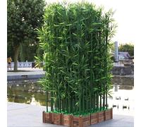 Plantes de bambou artificielles pour décoration extérieure et intérieure, clôture de jardin, verdure naturelle, solutions d'intimité pour la maison, la terrasse et l'arrière-cour