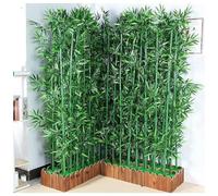 Plantes de bambou artificielles pour décoration extérieure et intérieure, faux bambous pour l'intimité du jardin, clôture et amélioration de l'entrée de la cour