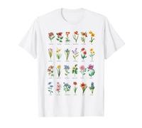 Plantes De Fleurs Florales Nature Noms Éducatifs Collection T-Shirt