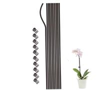 Plantes de Support, 10 pcs de Haut à Tige Unique à Tige Fleur enjeux avec 10 Clips Plante d'orchidée, bâtons 19, 7 Pouces pour l'escalade