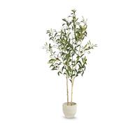 Plantes décoratives Maia Shop - Olivier Artificiel Flair 120 cm - Plante Artificielle décorative pour la Maison et Le Bureau, Arbre Artificiel réaliste avec Pot Inclus, Style méditerranéen Moderne