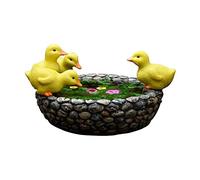 Plantes d'extérieur succulentes Rondes en Forme de Canard Pots de Fleurs en résine Traditionnelle Porche Avant Grande Pierre d'imitation Cuivre Antique Argent Herbe Pot de Fleur hydroponique