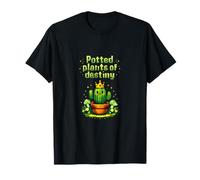 Plantes en Pot de la Couronne de Cactus Pixel du Destin T-Shirt