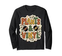 Plantes et Vinyle Retro Musique Nature Manche Longue