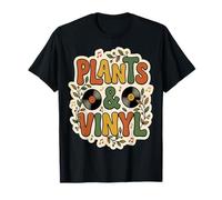 Plantes et Vinyle Retro Musique Nature T-Shirt
