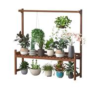 Plantes éTagèRe Support à plantes suspendu à 1 niveau, étagère à plantes rétro simple, grand support à fleurs, présentoir anticorrosion pour plantes d'extérieur et d'intérieur, pour terrasse et jardin