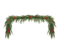 Plantes Faux Guirlande de Noël en Imitation cèdre 270 cm,très réaliste,pour escaliers,décoration d'intérieur (Green,270cm)