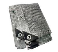 Plantes Filet D'Ombrage Feuille D'aluminium 85% Réutilisable Toile D'Ombrage avec Oeillets Serres Filet Coupe-Vent pour Pergola Terrasse Poulailler(4.0x4.0 m-13x13 ft)