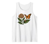 Plantes indigènes Monarque Papillon Asclépiade Graphique Jardin Sauvage Débardeur