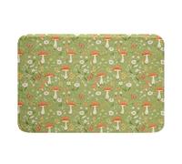 Plantes Rustiques Aux Champignons Psychédéliques Paillasson Anti-Poussière Tapis D'Entrée Absorbant Paillasson Interieur Entree pour Intérieur Bureau Jardin 60X40Cm