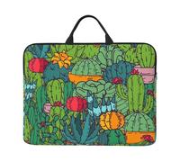 Plantes succulentes Cactus Plantes Vertes Cactus,Housse pour Ordinateur Portable 14 Pouces, Sacoche pour Ordinateur Portable, Mallette avec poignée