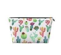 Plantes succulentes de Cactus Aquarelle, Trousse de Toilette Trousse de Maquillage Sac à cosmétiques Trousse de Toilette de Voyage Portable