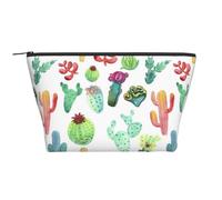 Plantes succulentes de Cactus Aquarelle, Trousse de Toilette Trousse de Maquillage Sac à cosmétiques Trousse de Toilette de Voyage Portable