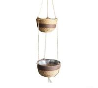 Plantes suspendues en macramé en coton naturel pour plantes d'intérieur | Coton naturel, tissé à la main, corde durable, maintien sûr, respectueux de l'environnement