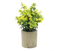 Plantes vertes artificielles, pot de pâte à papier de 25 cm, décoration d'intérieur créative pour décoration d'intérieur nécessitant peu d'entretien pour la maison, le bureau ou (C)