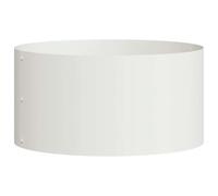 Planteur cylindrique, Boîte de Plantation, Convient pour Cultiver Fleurs, Végétaux, Herbes, Plantes Grasses, 40 x 40 x 20 cm Blanc Métal
