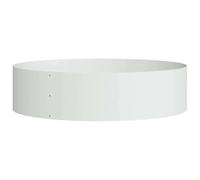 Planteur cylindrique, Boîte de Plantation, Convient pour Cultiver Fleurs, Végétaux, Herbes, Plantes Grasses, 80 x 80 x 20 cm Blanc Métal