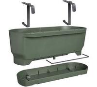 Elho Balconnière Greenville Easy Balcony 52 - Plastique 100% recyclé Ø52 x H19,4 cm Vert