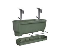 Elho Balconnière Greenville Easy Balcony 52 - Plastique 100% recyclé Ø52 x H19,4 cm Vert