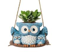 Planteur en forme de - Résine Animal Pot, Miniature Sucré Juteux avec Drainage intégré, Conteneur de Imperméable | Chouette décorative sur le plan de travail