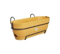 Planteur rectangle VIBIA - Plastique - Réservoir - Ø50 - Jaune Miel