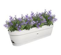 Elho Planteur pour balcon Vibia Campana 70 – Ø 69 x H 17 cm – Blanc/Blanc Soie