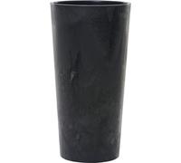 LOCON Stone Pot de Fleurs, en Plastique, avec Insert, Noir, Aspect béton, 25 x 46,5 cm