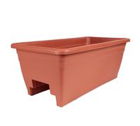 Planteurs de garde-corps de pont de 24 pouces HC - Pot de plante en plastique dcorative l'tanchit lger pour balcon extrieur Porche Clay de jardin