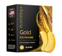 PLANTIFIQUE Skincare Patch Yeux Anti Poche Cernes | 24k Gold Masque Visage Collagene Hydratant | Contour Yeux Femme et AntiCerne Homme | Soin Visage Anti Rides | 30 Paires
