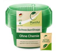 Plantiful Gardens Lot de 12 colliers anti-escargots sans produits chimiques - Bord de protection à 45° - Réutilisable - Pour légumes, salade, herbes et jeunes plantes - Diamètre : 23 cm