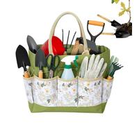 Planting Carrier - Canvas Tool Organizers, Exterior Yard Pouches, Rugged Fabric Construction, Vertical Space Storage Solution, Maintenance Accessory, Green Large Pouch for Gloves Seeds Trowel