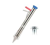 Plantoir à Bulbe Manche Long Repiqueuse Acier Inoxydable Plantoir Manuel Bulbes Légumes Planteur Facile Utiliser Mécanisme Dégagement Automatique Acier Ultra Robuste Léger Peinture (célibataire)