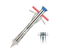 Plantoir à Bulbe Manche Long Repiqueuse Acier Inoxydable Plantoir Manuel Bulbes Légumes Planteur Facile Utiliser Mécanisme Dégagement Automatique Acier Ultra Robuste Léger Peinture (Doubler)