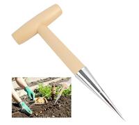 Plantoir à Main en Acier Inoxydable avec Manche en Bois Ergonomique - Outil de Jardinage Durable et Élégant pour la Plantation de Bulbes, Graines et Plantes Herbacées Facile à nettoyer