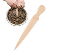 Plantoir de jardin ergonomique en bois, plantoir de semis portable précis, bâton de pot de fleurs réutilisable pour l'entretien de la pelouse | Outil de transplantation efficace pour parterres de