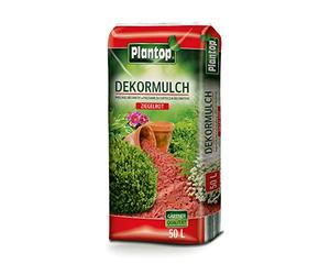 Plantop Écorce Décor Mulching 50L Brique Décoration de Jardin de paillage Motif Mulching Rouge 50 l