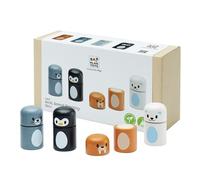 PlanToys Animaux à Associer - Jeu de Correspondance Arctique - Puzzle de Motricité en Bois - Jouet Écologique de Reconnaissance des Formes