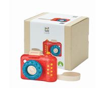 PlanToys Appareil Photo en Bois pour Enfants - Ma Première Caméra avec Déclencheur et Lentille Kaléidoscopique Ajustable - Jouet en Bois pour Bébé dès 1 an - Caméra Instantanée Ludique