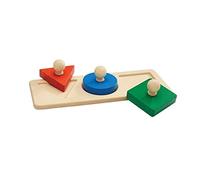 Plantoys Encastrement 3 Formes méthode Montessori, Bois