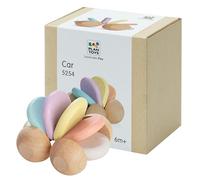 Plan Toys – Jeux d'éveil – Voiture de bébé – Jouet en bois – Pastel