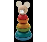 PlanToys Jouets en bois Anneau à empiler - Souris