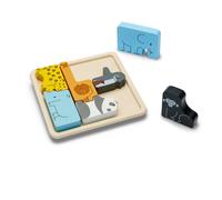 PlanToys Jouets en bois Jeu de puzzle d'animaux