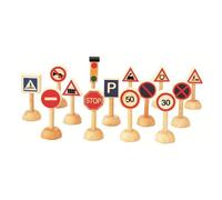 PlanToys Jouets en bois Panneaux de signalisation et lumières
