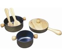 PlanToys Jouets en bois Set d'ustensiles de cuisine