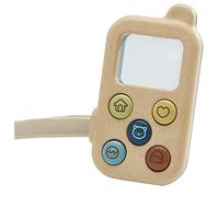 PlanToys Mon Premier Téléphone - Téléphone en Bois pour Enfant avec Écran Loupe et Dragonne - Jouet Bébé - Collection Orchard
