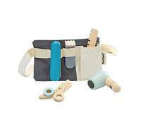 PlanToys Set de Coiffure Enfant - Valise de Coiffure avec Accessoires - Peigne, Sèche-cheveux, Tondeuse, Ciseaux, Lisseur et Sacoche