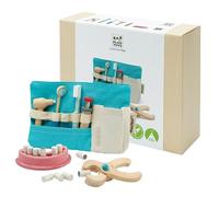 PlanToys Set de dentiste enfant - instruments en bois avec trousse de rangement - 3+ ans